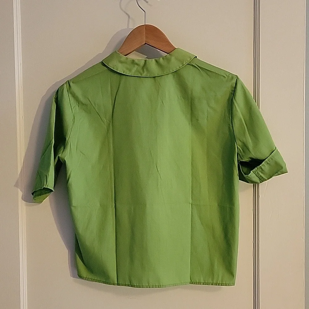 Vintage PermPress Green Top NWOT - Picture 9 of 15
